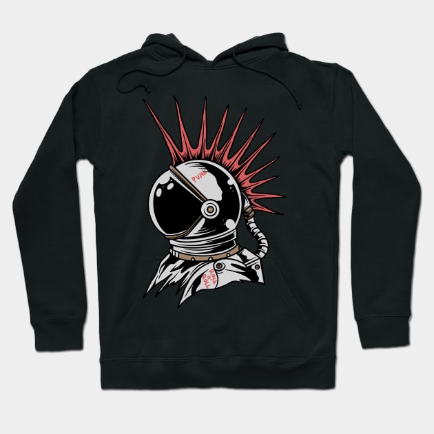 Punk's not dead -astronaut Hoodie by Myartstor 